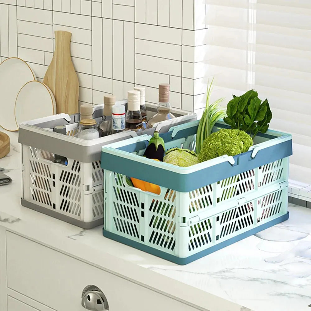 1pc Folding Portable Fruit And Vegetable Storage Basket