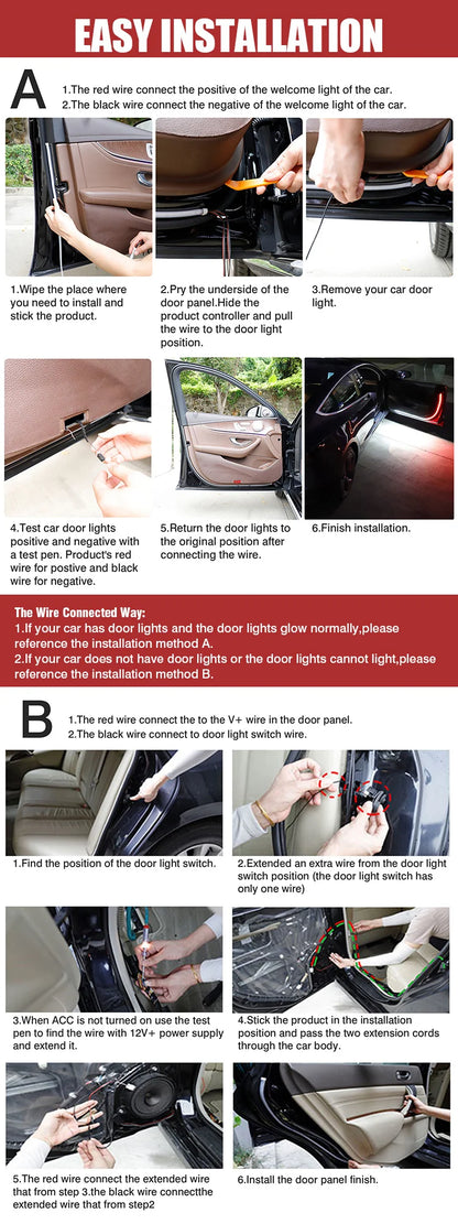 Car Door Decoration Welcome Light