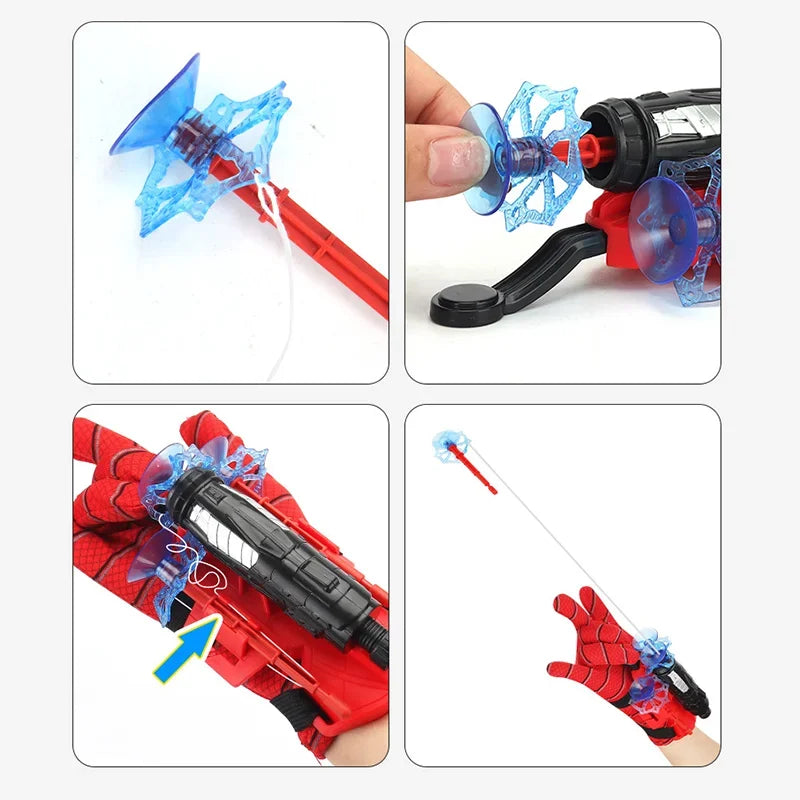 Cartoon Superhero Spider Silk Launcher Toys