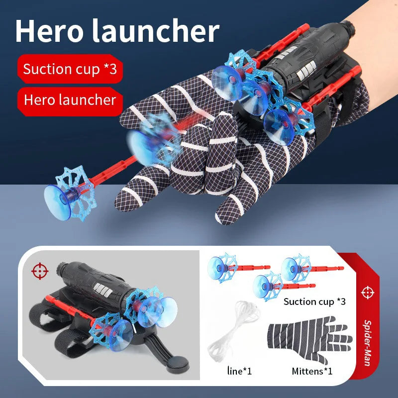 Cartoon Superhero Spider Silk Launcher Toys