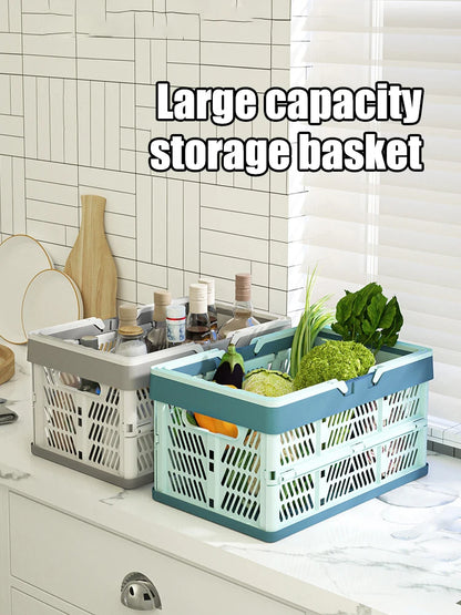 1pc Folding Portable Fruit And Vegetable Storage Basket