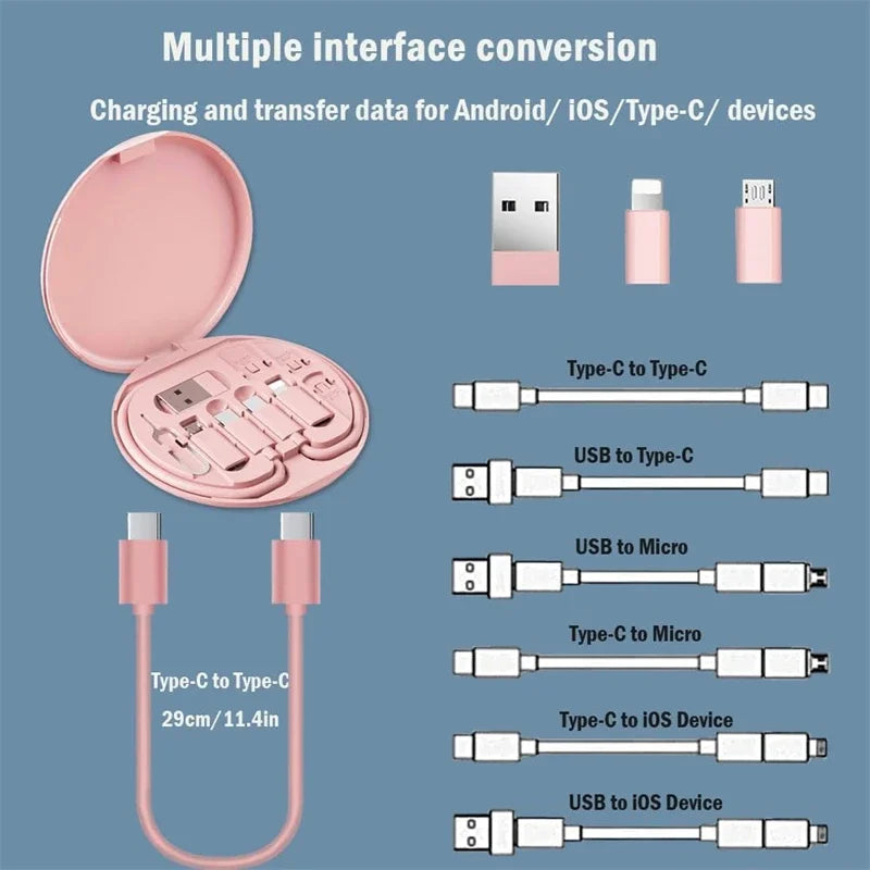 60W Multi Type-C To USB C To Micro USB